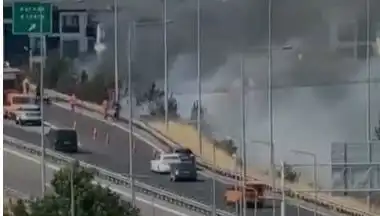 Anadolu Otoyolu’nda Korku Dolu Anlar: Sigara İzmaridi Yangına Sebep Oldu