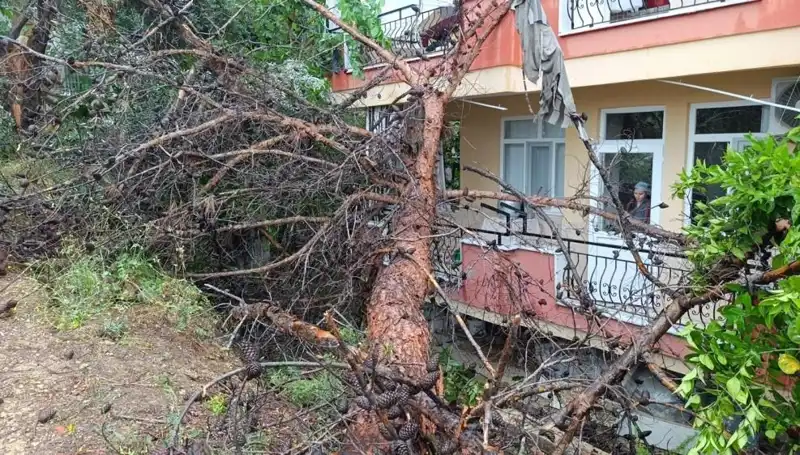 Yağmura Dayanamayan Bina Aniden Devrildi: O Anlar Kamerada