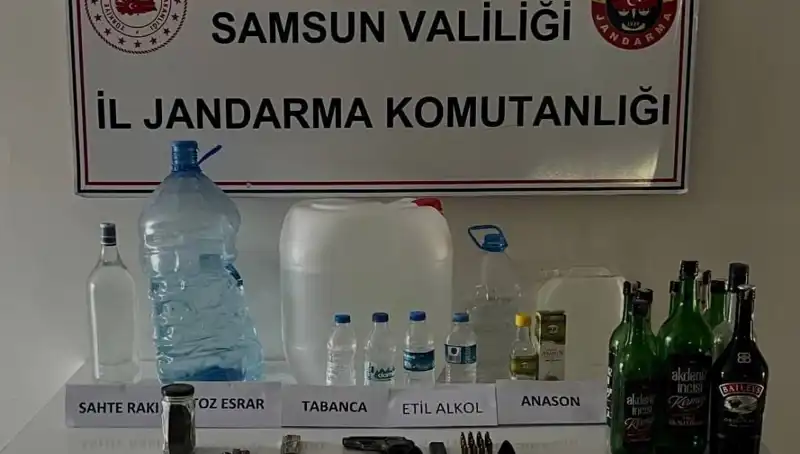 Samsun'da Sahte İçki İle Mücadelede Tarihi Operasyon: Litrelerce Ele Geçirildi